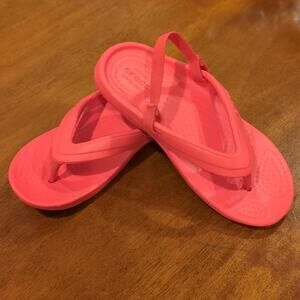 CROCS Red  Classic Flip Sandals toddler little kids size C10